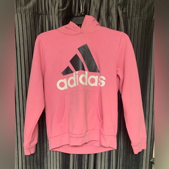 ADIDAS HOODIE PINK 2024 KIDS XL (fits adult small) - Picture 1 of 3